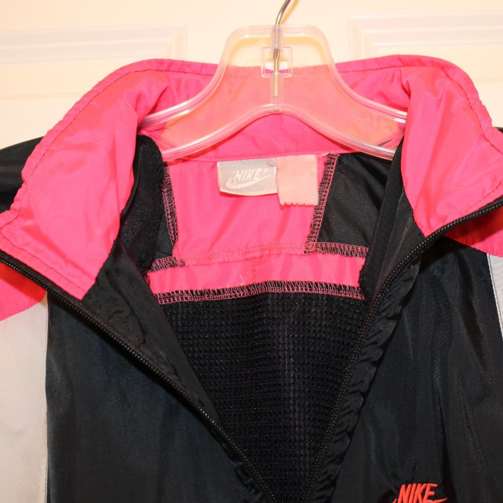 Nike Windbreaker, Size Medium, Black and Pink